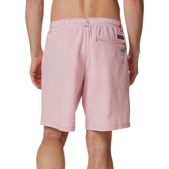 Columbia swim shorts, men’s medium, red and coral/red striped - Picture 2 of 4